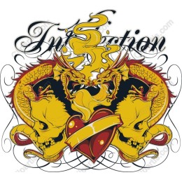 Fierce Dragon and Skull
