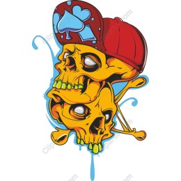 Edgy Dual Skull