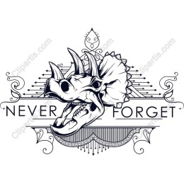 Never Forget Triceratops Skull
