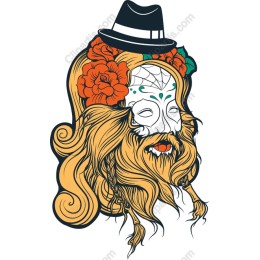 Floral Skull Gentleman