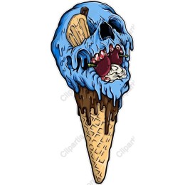 Skull Ice Cream Cone
