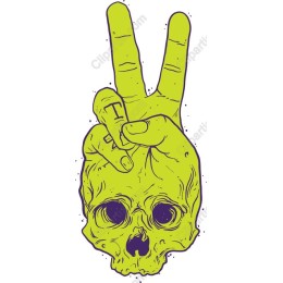 Skull Peace Hand