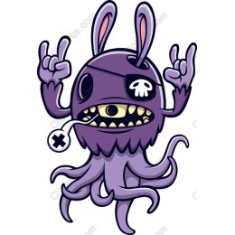 Rockstar Octopus Bunny