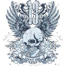 Lucky 13 Skull