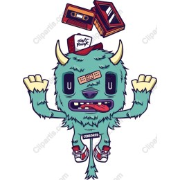 Vibrant Retro Monster
