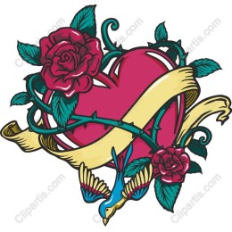 Vibrant Heart and Roses