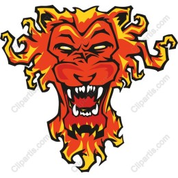 Fierce Roaring Lion Head