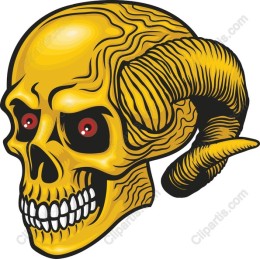 Yellow Ram Skull