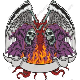 Twin Skull Flame