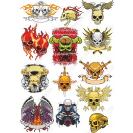 Skull & Flames Set