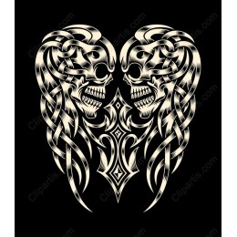 Dual Skull Hearts