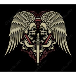 Gothic Skull Wings