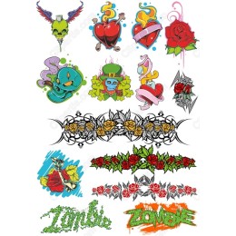 Tattoo Inspired Clipart Bundle