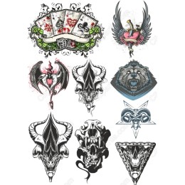 Vintage Tattoo Clipart Set