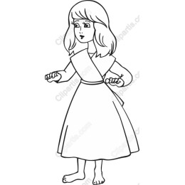 Whimsical Young Girl in and