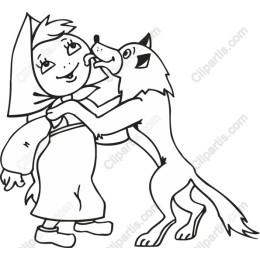 Playful Fairy Tale: Girl and Wolf
