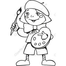 Artistic Painter Character