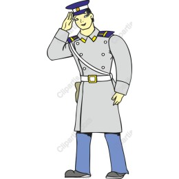 Military Officer Saluting