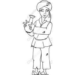 Artistic Young Woman with Vase