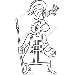 Whimsical Cartoon Character with Crowned Rooster