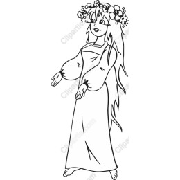 Whimsical Floral Crown Character