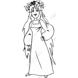Whimsical Floral Crown Character