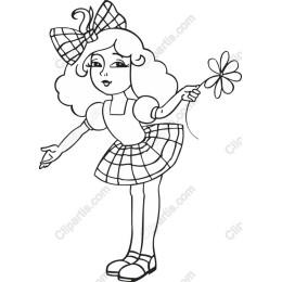  Girl with Flower