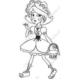 Whimsical Girl in Dress