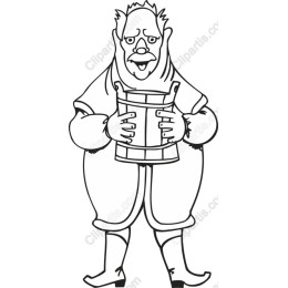 Cheerful Barrel Holding Character