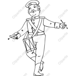 Cheerful Marching Band Drummer