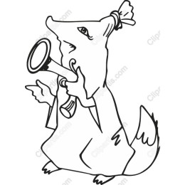 Whimsical Animal with Megaphone