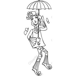 Dapper Jester with Umbrella