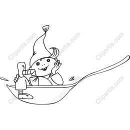 Whimsical Child in Spoon