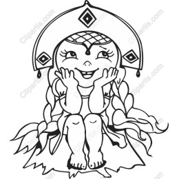 Joyful Braided Girl