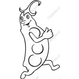 Cheerful Pea Character