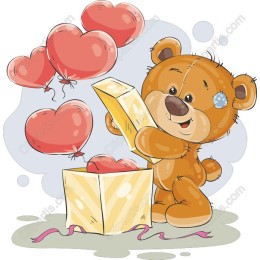 Cheerful Teddy Bear Surprise Gift