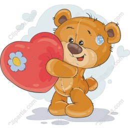 Cute Teddy Bear with Heart
