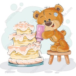 Charming Bear Cake Decoration
