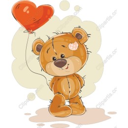 Adorable Teddy Bear with Balloon
