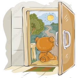 Whimsical Teddy Bear Doorway
