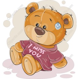 I Miss You Teddy Bear