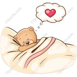 Sleeping Bear with Heart