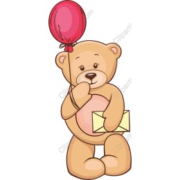 Adorable Teddy Bear with Balloon