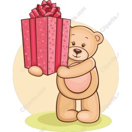 Charming Teddy Bear with Gift