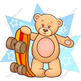 Teddy Bear Skateboard