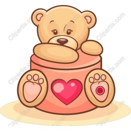 Cuddly Bear Heart Box