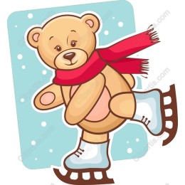 Skating Teddy Bear
