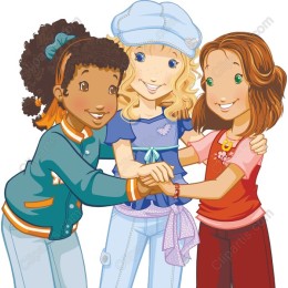 Three Friends Embracing