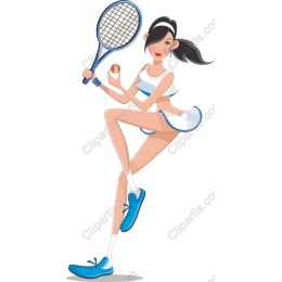 Dynamic Female Tennis Player