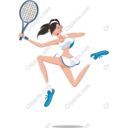 Energetic Tennis Player